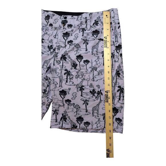 Stylish Black and White Graphic Athletic Shorts - Picture 6 of 13